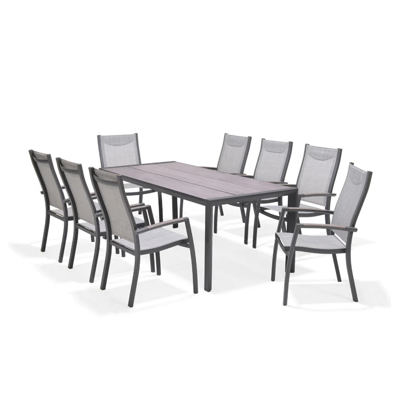 Bộ bàn ăn 8 ghế cao cấp Urbanite Dark Deluxe Garden
