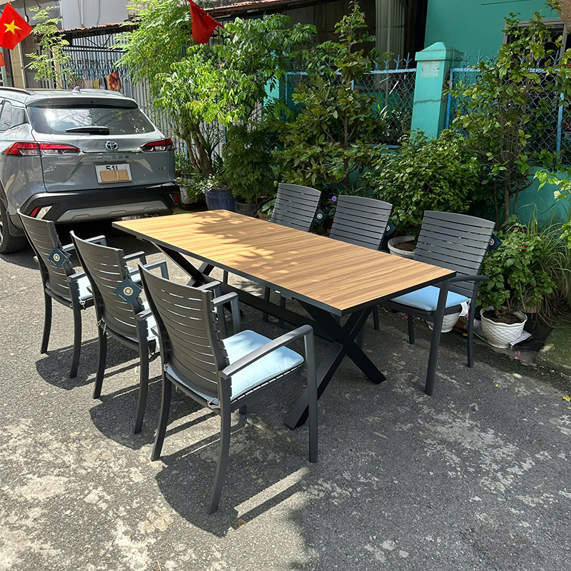 Bộ Bàn Ghế Sân Vườn Nhôm Cao Cấp - PA200